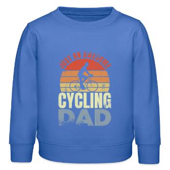 Fahrradfahrer Papa - Kinder Organic Sweatshirt Mini Changer von Stanley/Stella - carolina Blue - Vorne - AI Model Kid Female (0cm)