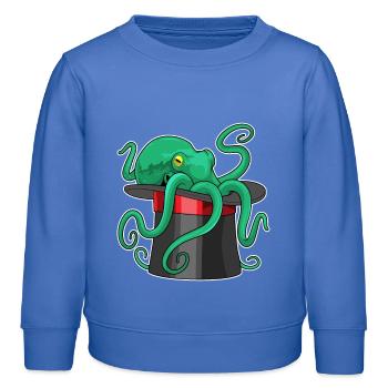 Octopus Wizard Cylindre - Sweat enfant bio Stanley/Stella - carolina blue - Devant - AI Model Kid Female (0cm)