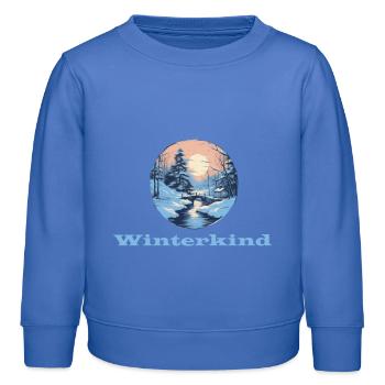 Enfant d’hiver - Sweat enfant bio Stanley/Stella - carolina blue - Devant - AI Model Kid Female (0cm)