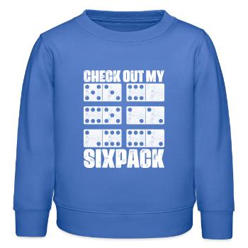 Domino Spiel Design - Kinder Organic Sweatshirt Mini Changer von Stanley/Stella - carolina Blue - Vorne - AI Model Kid Female (0cm)