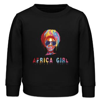 Fille africaine - Sweat enfant bio Stanley/Stella - noir - Devant - AI Model Kid Male (0cm)