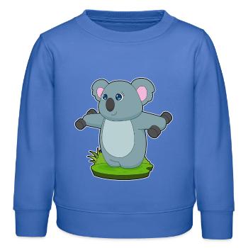Koala Bodybuilder Hanteln Bodybuilding - Kinder Organic Sweatshirt Mini Changer von Stanley/Stella - carolina Blue - Vorne - AI Model Kid Female (0cm)