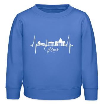 Rom Kolosseum Herzschlag Roma Skyline Rome Italien - Kinder Organic Sweatshirt Mini Changer von Stanley/Stella - carolina Blue - Vorne - AI Model Kid Female (0cm)