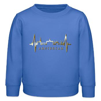 Amsterdam Skyline Niederlande Herzschlag Holland - Kinder Organic Sweatshirt Mini Changer von Stanley/Stella - carolina Blue - Vorne - AI Model Kid Female (0cm)