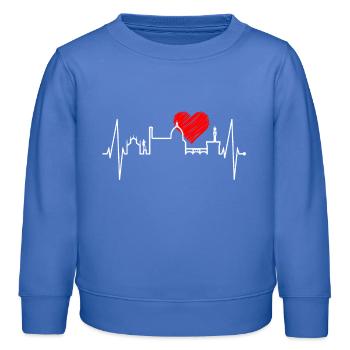 Florenz Skyline Italien Herzschlag I Love Firenze - Kinder Organic Sweatshirt Mini Changer von Stanley/Stella - carolina Blue - Vorne - AI Model Kid Female (0cm)
