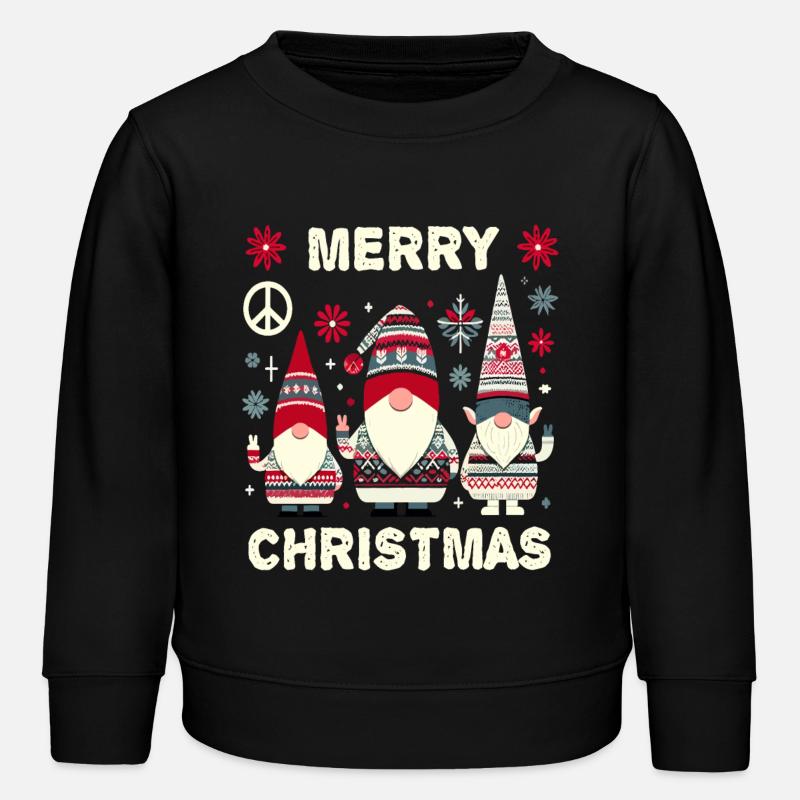 Wichtel Christmas Gnomes - Kinder Organic Sweatshirt Mini Changer von Stanley/Stella - Schwarz