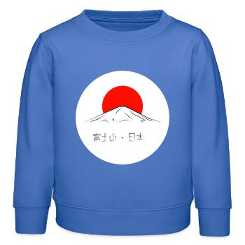 Mont Fuji sur soleil levant - Sweat enfant bio Stanley/Stella - carolina blue - Devant - AI Model Kid Female (0cm)