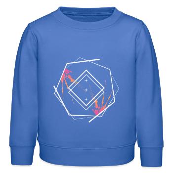 Néon en cadre géométrique en losange - Sweat enfant bio Stanley/Stella - carolina blue - Devant - AI Model Kid Female (0cm)