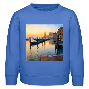 Venise - Sweat enfant bio Stanley/Stella - carolina blue - Devant - AI Model Kid Female (0cm)
