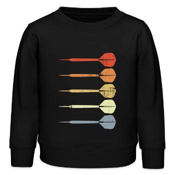Vintage Dartpfeile Skizze - Kinder Organic Sweatshirt Mini Changer von Stanley/Stella - Schwarz - Vorne - AI Model Kid Male (0cm)
