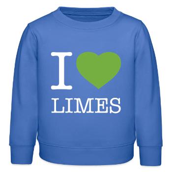 J’ADORE LES CITRONS VERTS - Sweat enfant bio Stanley/Stella - carolina blue - Devant - AI Model Kid Female (0cm)