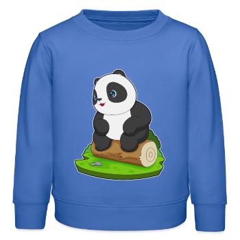 Panda Baumstamm - Kinder Organic Sweatshirt Mini Changer von Stanley/Stella - carolina Blue - Vorne - AI Model Kid Female (0cm)