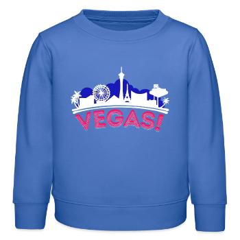 Poker Casino Royal Flush Card Game Vegas Gambling - Kids Organic Sweatshirt by Stanley/Stella - carolina blue - Front - AI Model Kid Female (0cm)