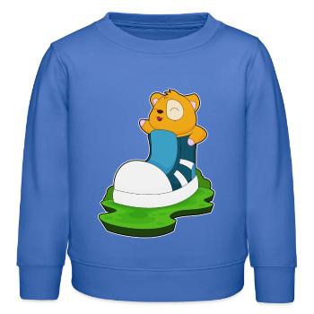 Hamster Schuh - Kinder Organic Sweatshirt Mini Changer von Stanley/Stella - carolina Blue - Vorne - AI Model Kid Female (0cm)