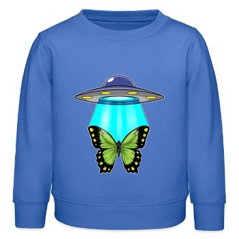 Papillon, Vaisseau Spatial, Espace - Sweat enfant bio Stanley/Stella - carolina blue - Devant - AI Model Kid Female (0cm)
