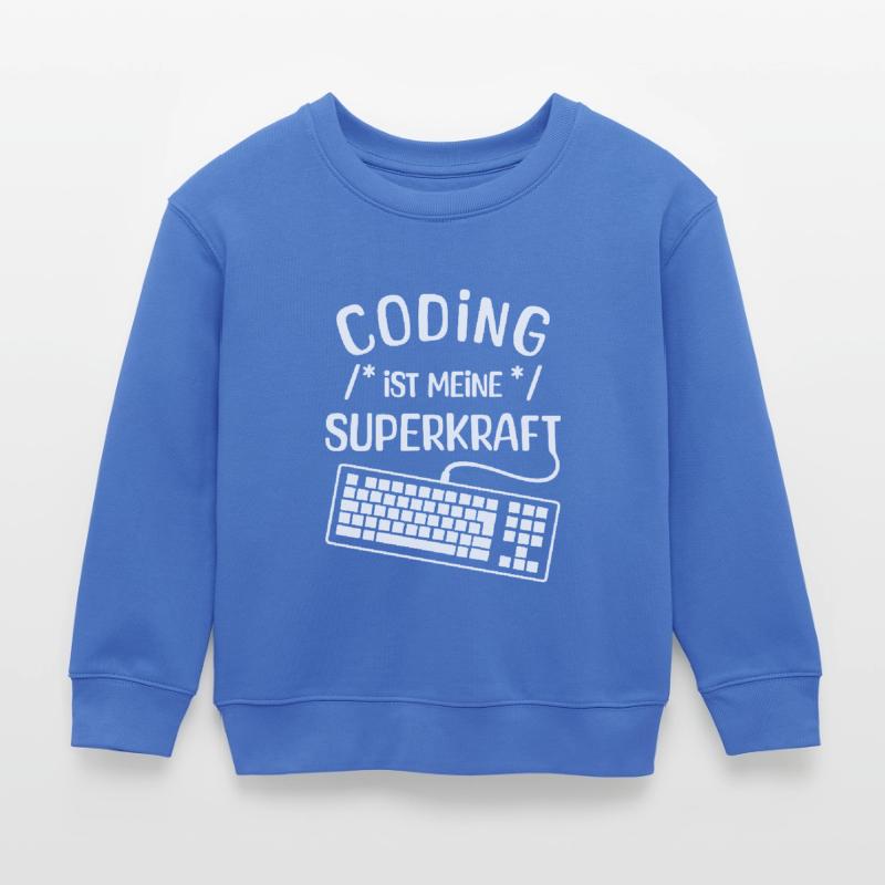 Code Skripting Statement Computerfreak Developer Kinder Organic Sweatshirt Mini Changer von Stanley/Stella