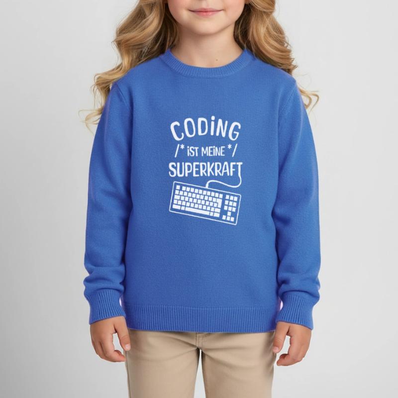 Code Skripting Statement Computerfreak Developer Kinder Organic Sweatshirt Mini Changer von Stanley/Stella