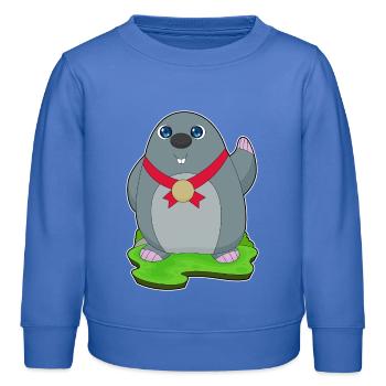 Médaille de la taupe - Sweat enfant bio Stanley/Stella - carolina blue - Devant - AI Model Kid Female (0cm)