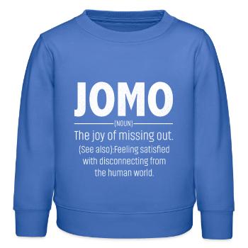 Jomo Defination Funny - Kids Organic Sweatshirt by Stanley/Stella - carolina blue - Front - AI Model Kid Female (0cm)