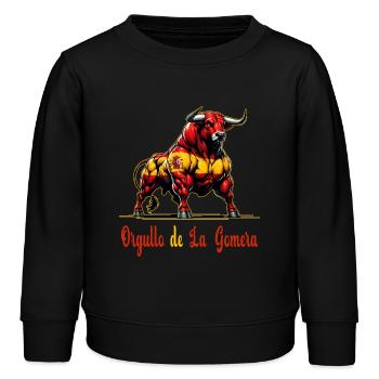 Der Stolz La Gomera Flagge Design - Kinder Organic Sweatshirt Mini Changer von Stanley/Stella - Schwarz - Vorne - AI Model Kid Male (0cm)