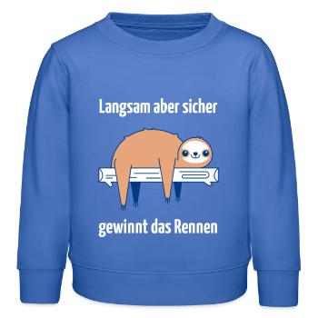 Humeur détendue de paresseux - Sweat enfant bio Stanley/Stella - carolina blue - Devant - AI Model Kid Female (0cm)