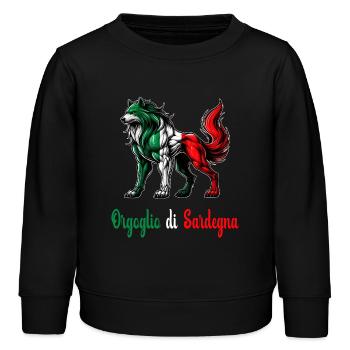 La fierté de la Sardaigne Drapeau Italie - Sweat enfant bio Stanley/Stella - noir - Devant - AI Model Kid Male (0cm)
