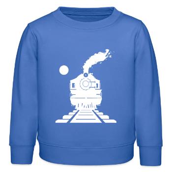 Croquis ferroviaire - Sweat enfant bio Stanley/Stella - carolina blue - Devant - AI Model Kid Female (0cm)