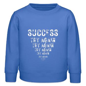 Success Motivation Perseverance Hustle - Kids Organic Sweatshirt by Stanley/Stella - carolina blue - Front - AI Model Kid Female (0cm)