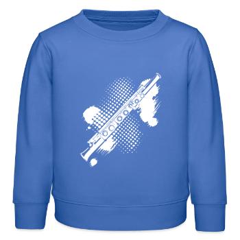 Teinture de flûte - Sweat enfant bio Stanley/Stella - carolina blue - Devant - AI Model Kid Female (0cm)