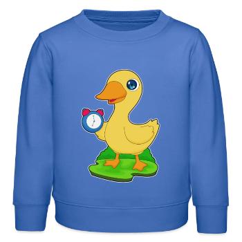 Réveil canard - Sweat enfant bio Stanley/Stella - carolina blue - Devant - AI Model Kid Female (0cm)
