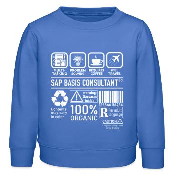 Sap Basis Consultant multi tasking problem solving - Kinder Organic Sweatshirt Mini Changer von Stanley/Stella - carolina Blue - Vorne - AI Model Kid Female (0cm)