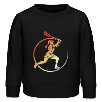 Frauen Lacrosse - Kinder Organic Sweatshirt Mini Changer von Stanley/Stella - Schwarz - Vorne - AI Model Kid Male (0cm)