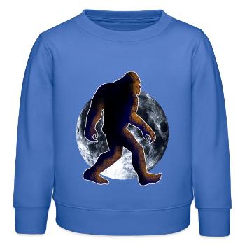 Bigfoot, Sasquatch et lune - Sweat enfant bio Stanley/Stella - carolina blue - Devant - AI Model Kid Female (0cm)