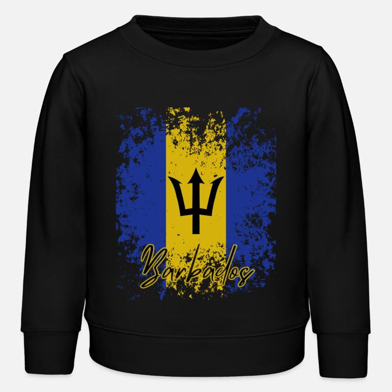 Drapeau de la Barbade, fierté barbadienne - Sweat enfant bio Stanley/Stella - noir