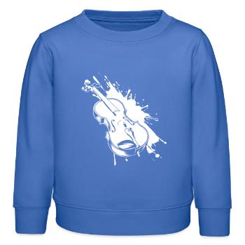 Graffiti de violon - Sweat enfant bio Stanley/Stella - carolina blue - Devant - AI Model Kid Female (0cm)