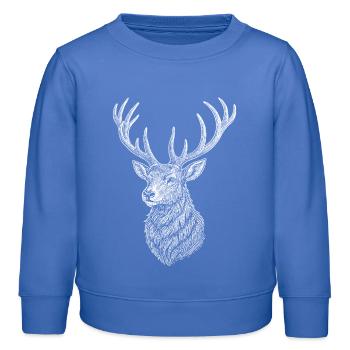 Deer - Kids Organic Sweatshirt by Stanley/Stella - carolina blue - Front - AI Model Kid Female (0cm)