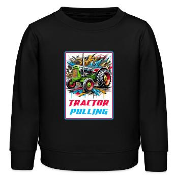 Tractor Pulling Power - Kinder Organic Sweatshirt Mini Changer von Stanley/Stella - Schwarz - Vorne - AI Model Kid Male (0cm)
