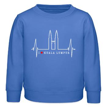Kuala Lumpur Skyline Herzschlag Malaysia Love KLCC - Kinder Organic Sweatshirt Mini Changer von Stanley/Stella - carolina Blue - Vorne - AI Model Kid Female (0cm)