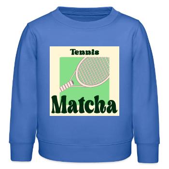Tennis Matcha Grüner Tee - Kinder Organic Sweatshirt Mini Changer von Stanley/Stella - carolina Blue - Vorne - AI Model Kid Female (0cm)