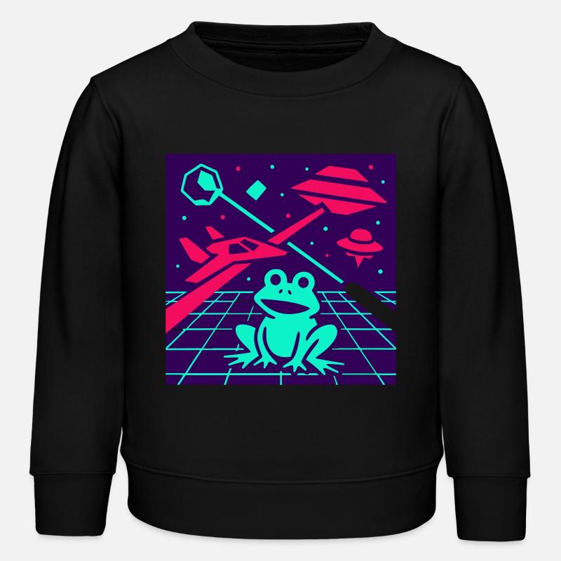 Space Frog - Kinder Organic Sweatshirt Mini Changer von Stanley/Stella - Schwarz