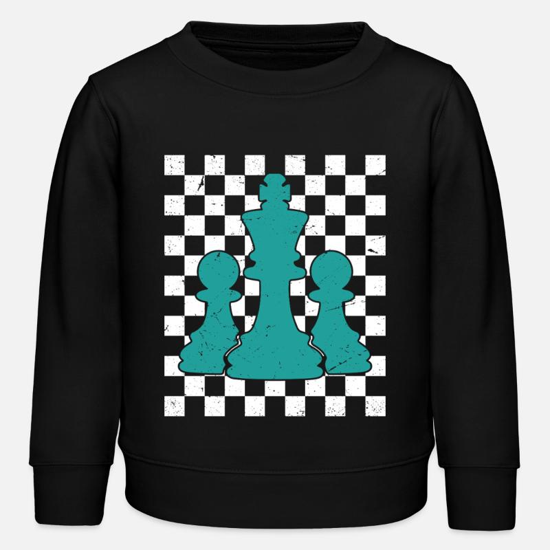 Chess Retro Vintage - Kinder Organic Sweatshirt Mini Changer von Stanley/Stella - Schwarz
