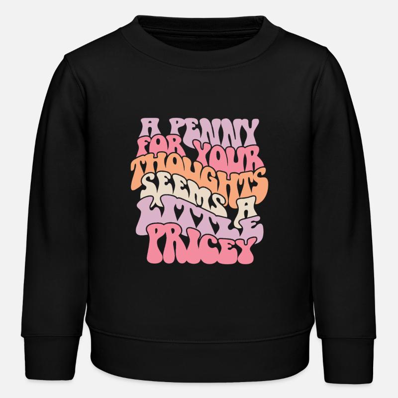 Loving Self Thoughts with Colorful Text - Kids Organic Sweatshirt by Stanley/Stella - black