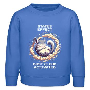Statuseffekt: Staubwolke aktiv | Chinchilla - Kinder Organic Sweatshirt Mini Changer von Stanley/Stella - carolina Blue - Vorne - AI Model Kid Female (0cm)