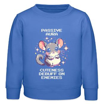 Passive Aura: Niedlichkeits-Debuff | Chinchilla - Kinder Organic Sweatshirt Mini Changer von Stanley/Stella - carolina Blue - Vorne - AI Model Kid Female (0cm)