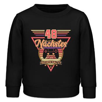 48. Geburtstag Gaming - Kinder Organic Sweatshirt Mini Changer von Stanley/Stella - Schwarz - Vorne - AI Model Kid Male (0cm)