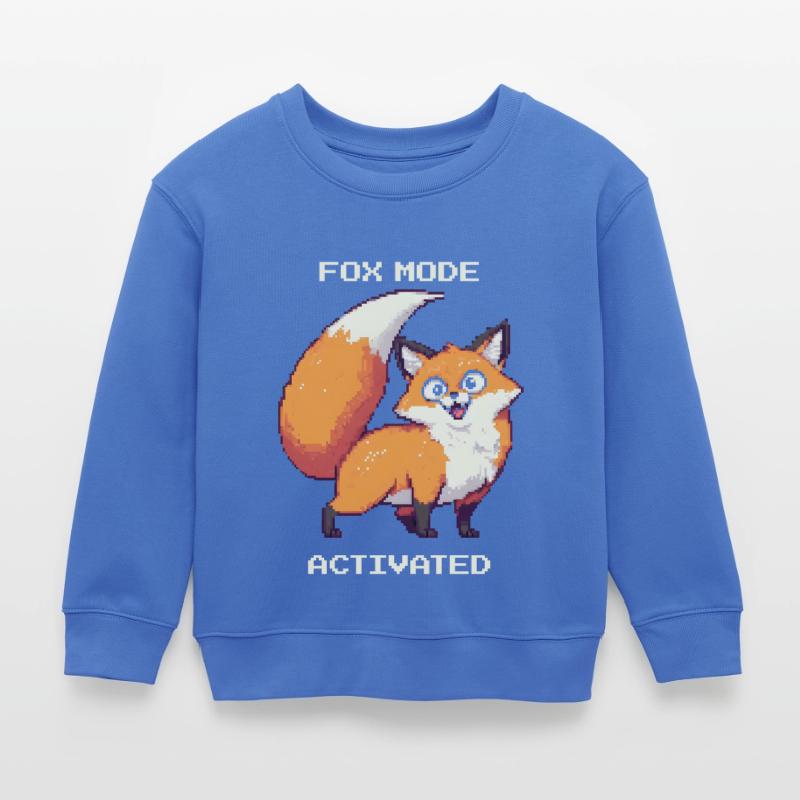 Fox Mode Enabled | derpy fox humor Kids Organic Sweatshirt by Stanley/Stella