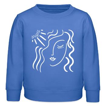 brillant - Sweat enfant bio Stanley/Stella - carolina blue - Devant - AI Model Kid Female (0cm)
