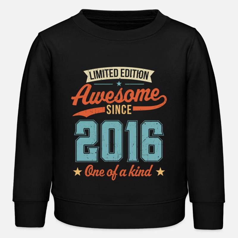 Genial seit 2016 - Kinder Organic Sweatshirt Mini Changer von Stanley/Stella - Schwarz