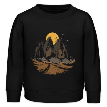 Dolomites Trois sommets Tre Cime di Lavaredo Mountain - Sweat enfant bio Stanley/Stella - noir - Devant - AI Model Kid Male (0cm)