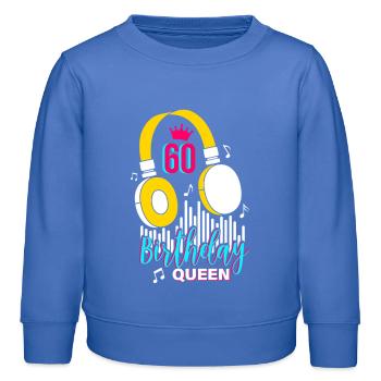 Birthday Queen 60. Geburtstag - Kinder Organic Sweatshirt Mini Changer von Stanley/Stella - carolina Blue - Vorne - AI Model Kid Female (0cm)